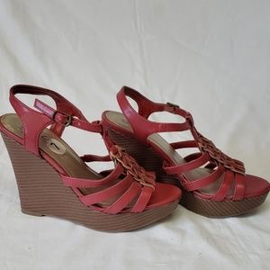 Red Sandal wedge